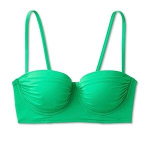 New Shade & Shore Bikini Top Swimsuit Light Lift Sz 32 B Kelly Green Summer NWT